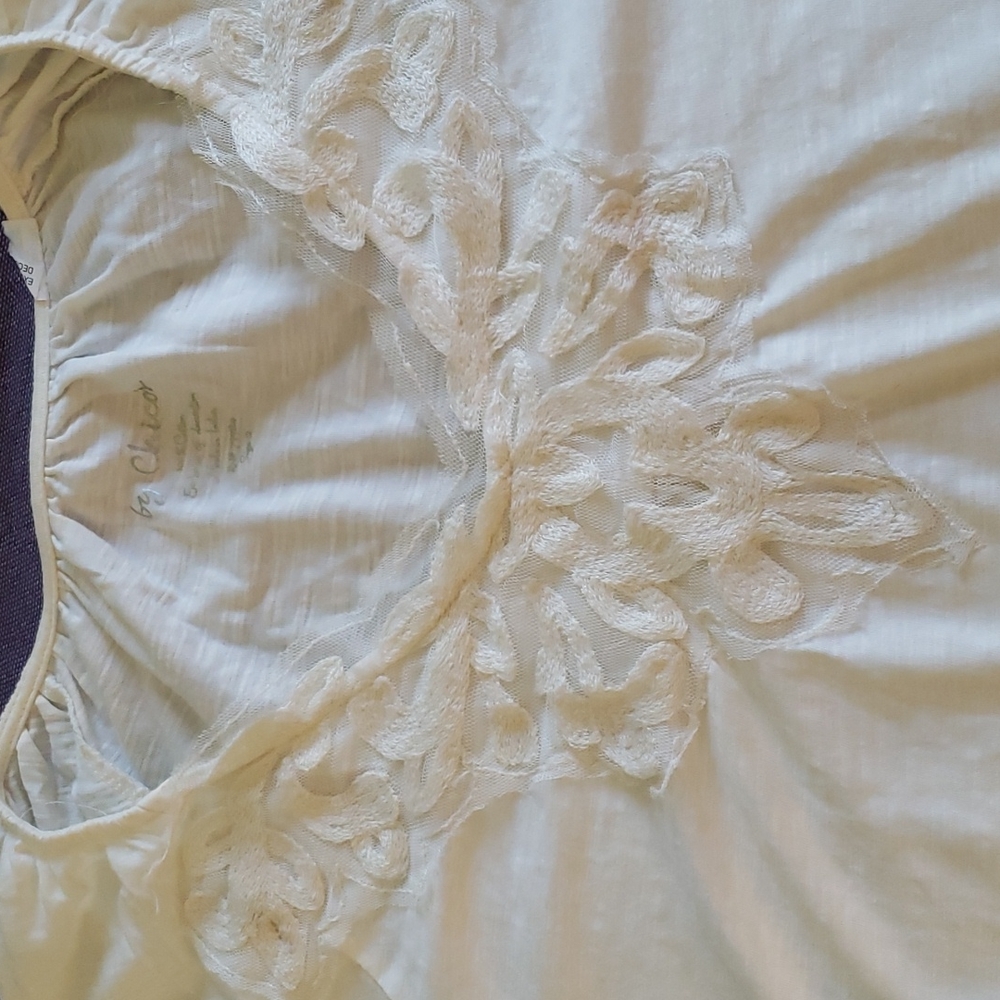 Chicos lace trim tunic top